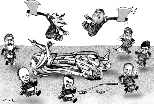 And they all decided to rough up justice...